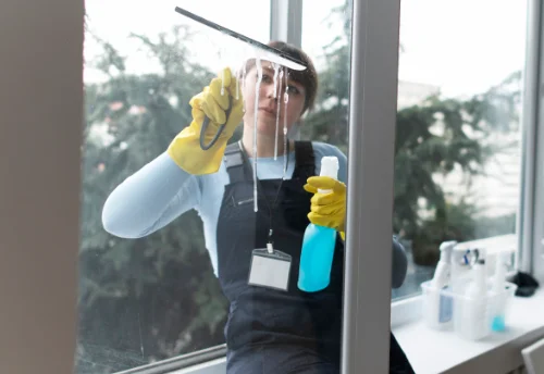 Nettoyage de vitres intérieures et extérieures à la Saulce